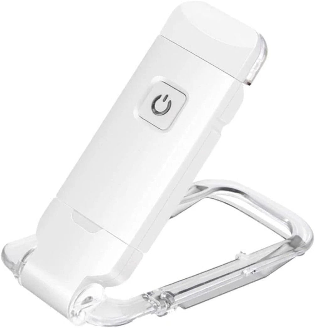 Luz de Leitura Portátil com Brilho Ajustável para Ler em Qualquer Lugar