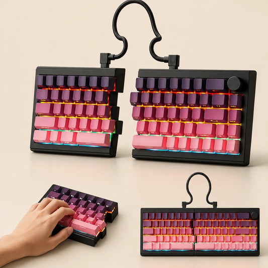 Teclado Mecânico Ergonômico Wireless ST68 RGB