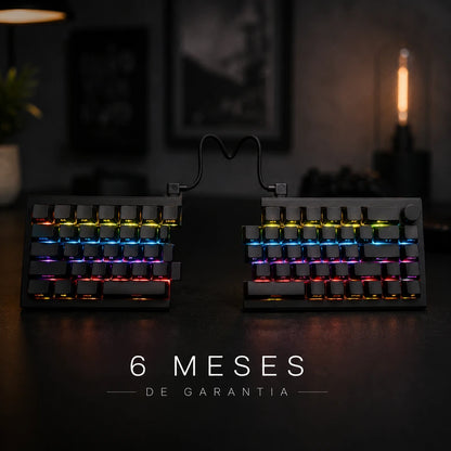 Teclado Mecânico Ergonômico Wireless ST68 RGB