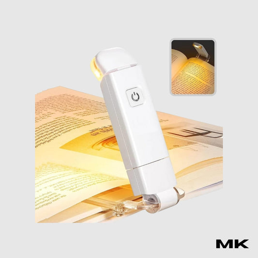 Luz de Leitura Portátil com Brilho Ajustável para Ler em Qualquer Lugar