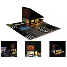 Mini Cenário 1:64 com Iluminação para Destacar Sua Coleção