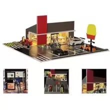 Mini Cenário 1:64 com Iluminação para Destacar Sua Coleção