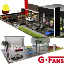 Mini Cenário 1:64 com Iluminação para Destacar Sua Coleção