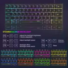 Teclado Gamer RGB Compacto para Mais Espaço e Performance
