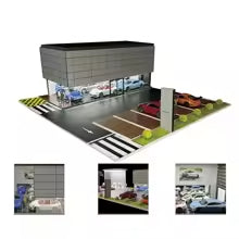 Mini Cenário 1:64 com Iluminação para Destacar Sua Coleção