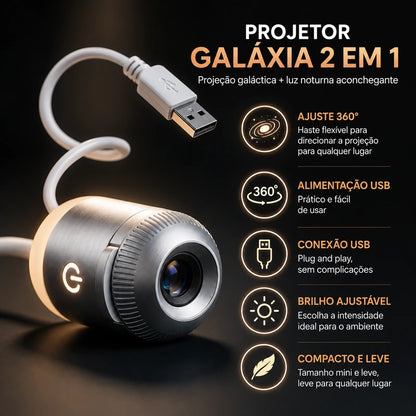 Mini Projetor Galaxy LED