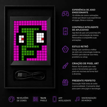 Painel Pixel LED Inteligente para Personalizar Seu Setup com Animações