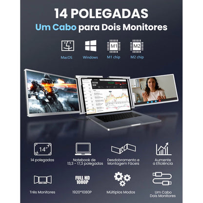 Extensor de Tela para Notebook que Duplica Sua Produtividade